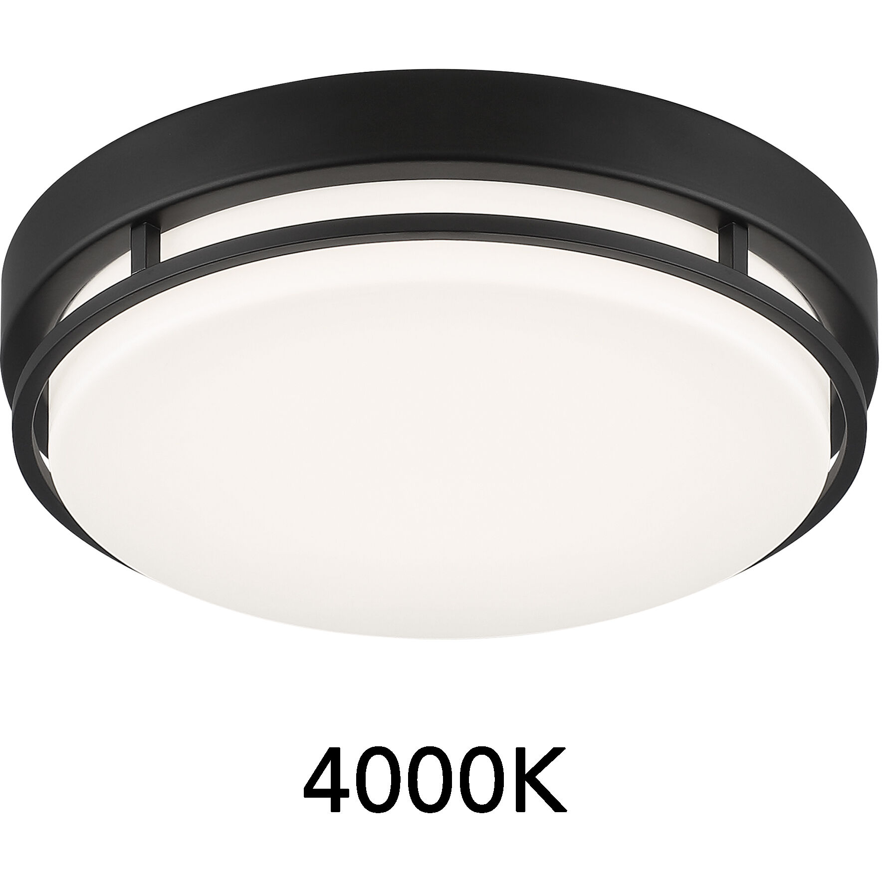 EnviroLite LED 10 inch Matte Black Flush Mount Ceiling Light